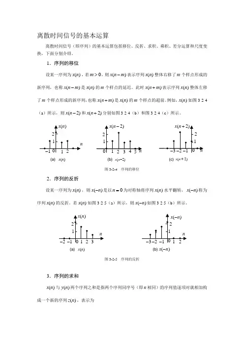 数字信号处理-序列的基本运算