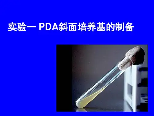 实验1(PDA培养基的制备)ppt课件