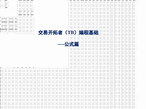 tb编程基础详解1