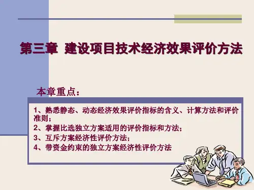 建设项目技术经济效果评价方法讲义.ppt