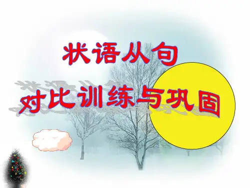 高考英语语法 状语从句综合练习
