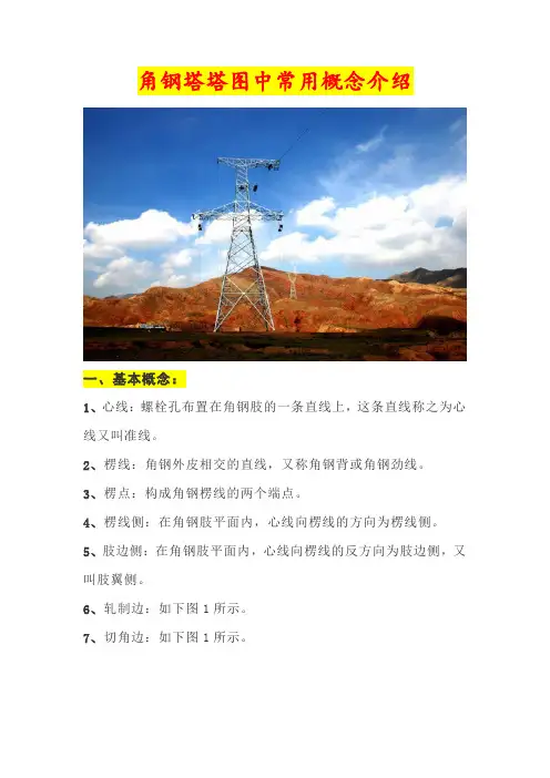 10.角钢塔塔图中常用概念介绍及识图