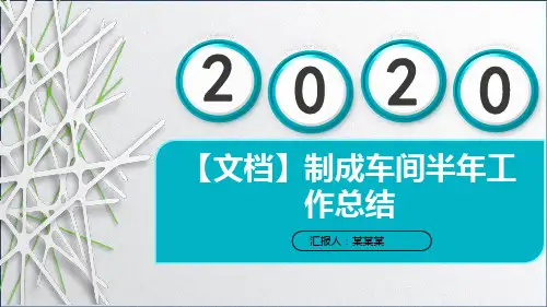 【文档】制成车间半年工作总结PPT