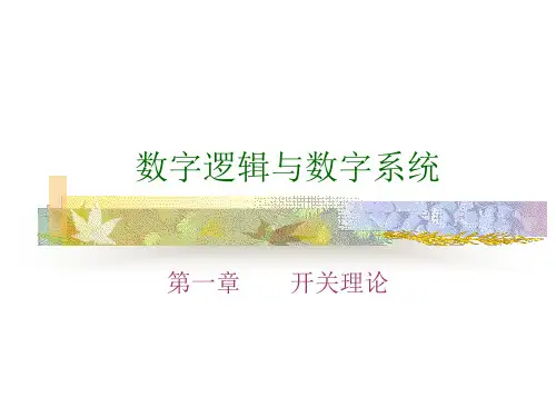 数字逻辑与数字系统课件
