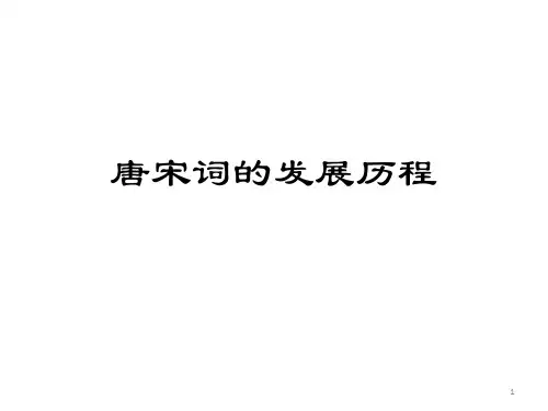 唐宋词的发展历程ppt课件