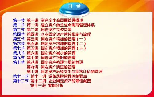 企业固定资产管理PPT讲义课件