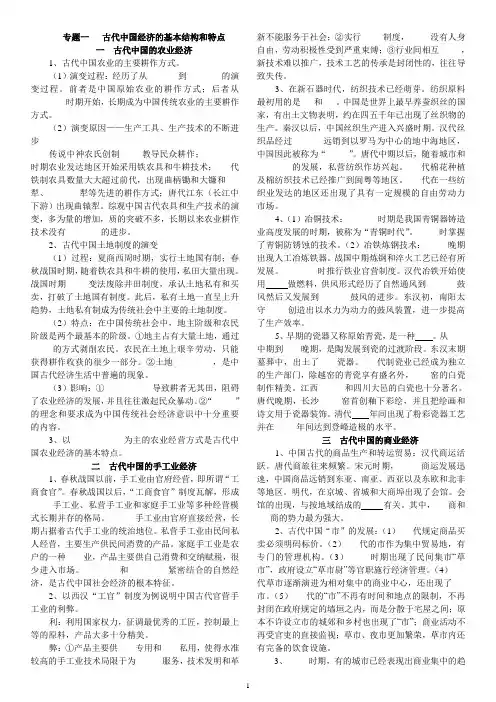高中历史必修二知识点总结(全) 人民版