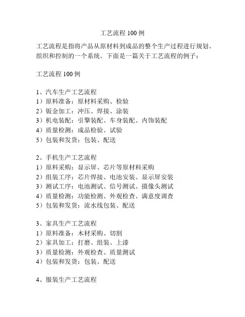 工艺流程100例