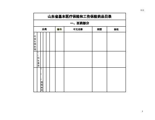 96保险和工伤保险药品目录(中药饮片部分)
