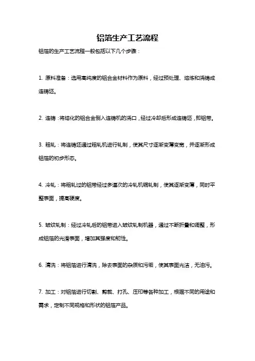 铝箔生产工艺流程