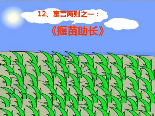 统编版二年级下册语文12.寓言二则《揠苗助长》课件(共24张PPT)