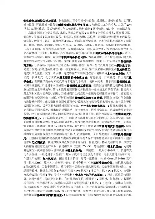 制浆造纸机械设备重点梳理