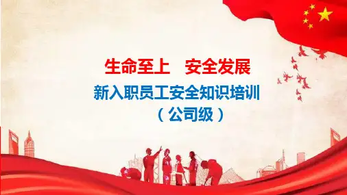 公司级新员工入职安全教育培训