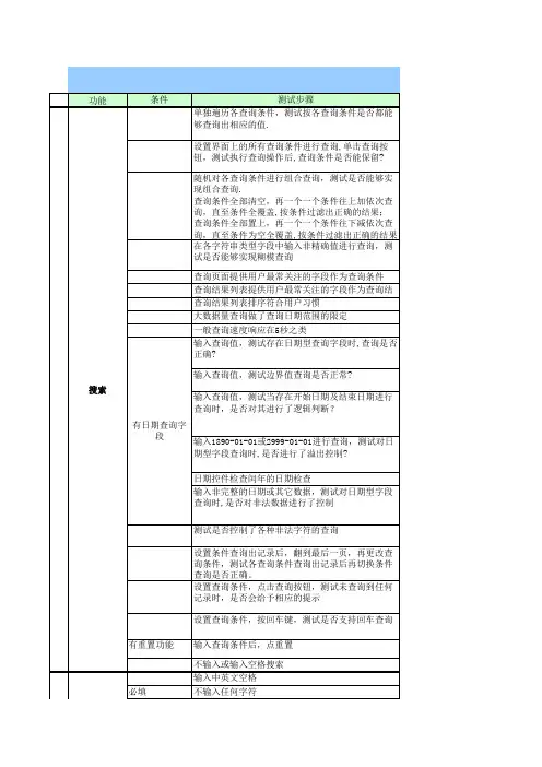 Web通用的测试用例