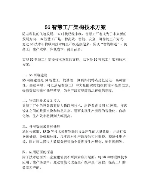 2023-5G智慧工厂架构技术方案-1