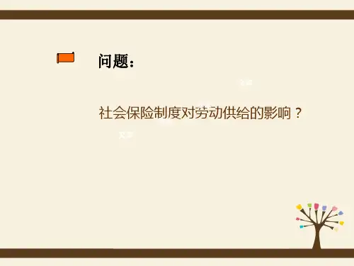 劳动经济学3——社会保险制度对劳动供给的影响
