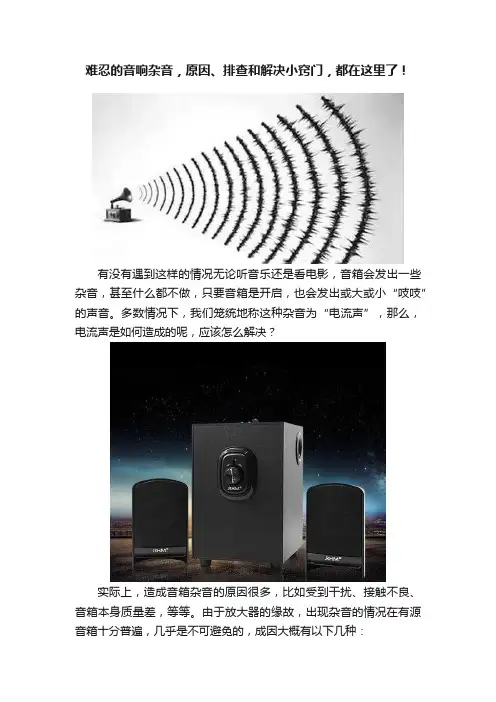 难忍的音响杂音，原因、排查和解决小窍门，都在这里了！