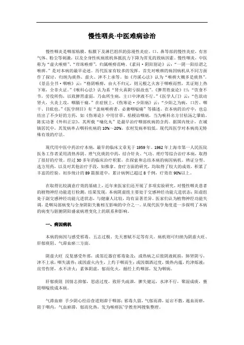 慢性咽炎-中医难病诊治