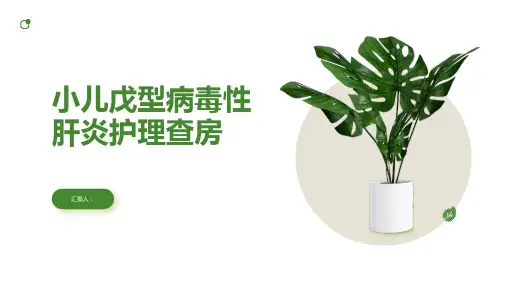 小儿戊型病毒性肝炎护理查房PPT