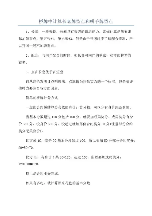 桥牌中计算长套牌型点和明手牌型点