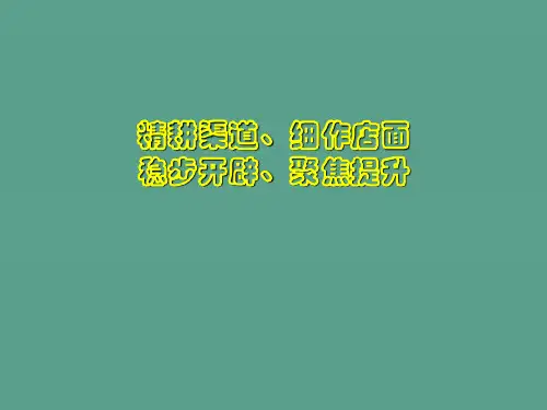 渠道如何经营ppt课件