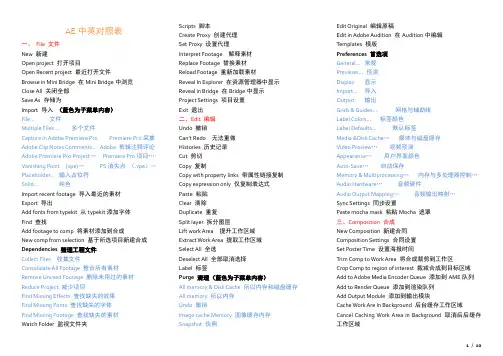 After_Effects_CC-CC2015_中英菜单对照表(精心整理完美打印版)