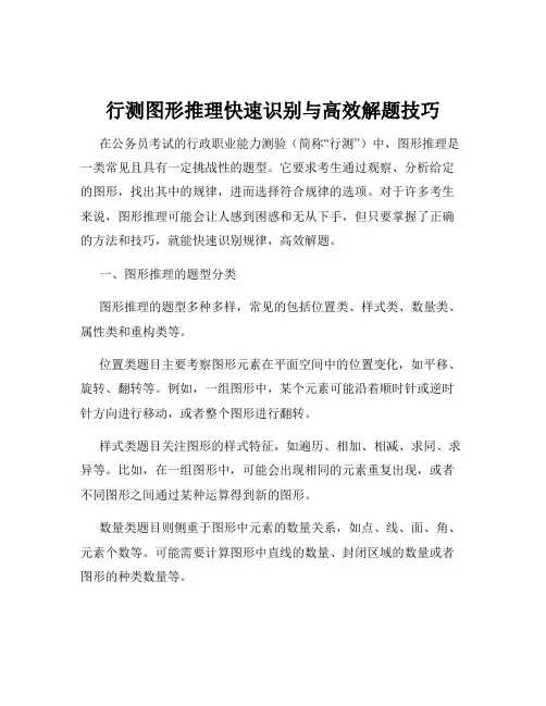 行测图形推理快速识别与高效解题技巧