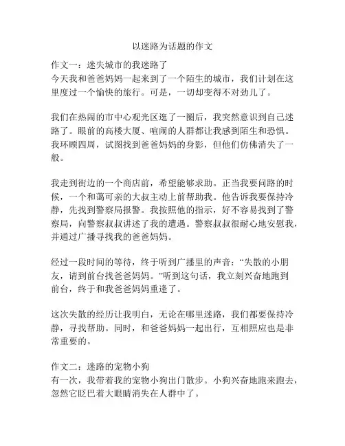 以迷路为话题的作文