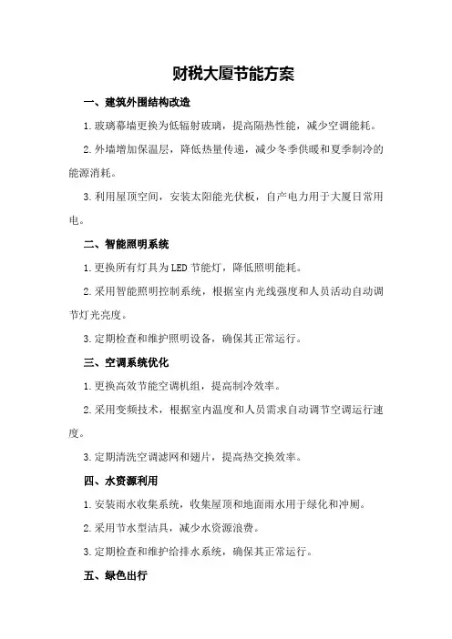 财税大厦节能方案