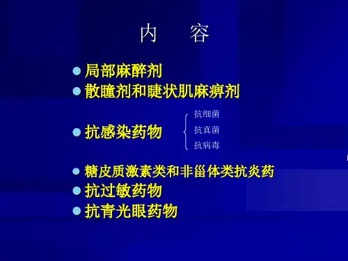 最新常见眼科药物应用PPT课件PPT课件