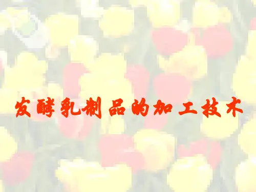 发酵乳制品的加工技术