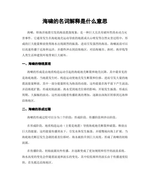 海啸的名词解释是什么意思