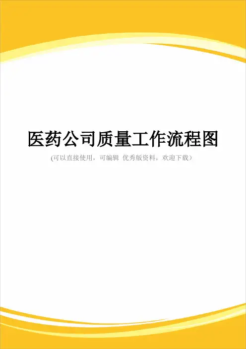 医药公司质量工作流程图完整