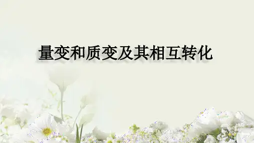 量变和质变及其相互转化