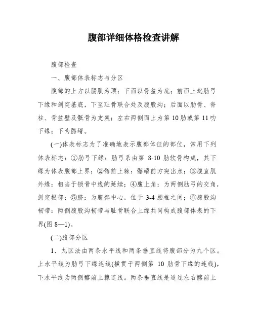 腹部详细体格检查讲解