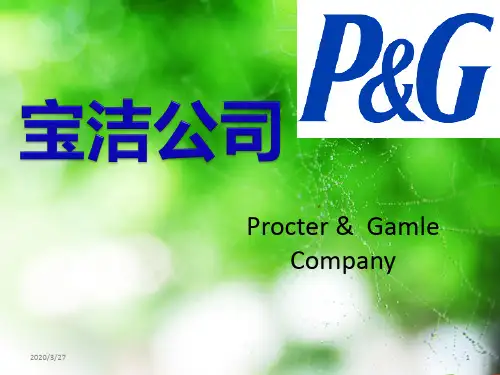 宝洁公司PPT课件