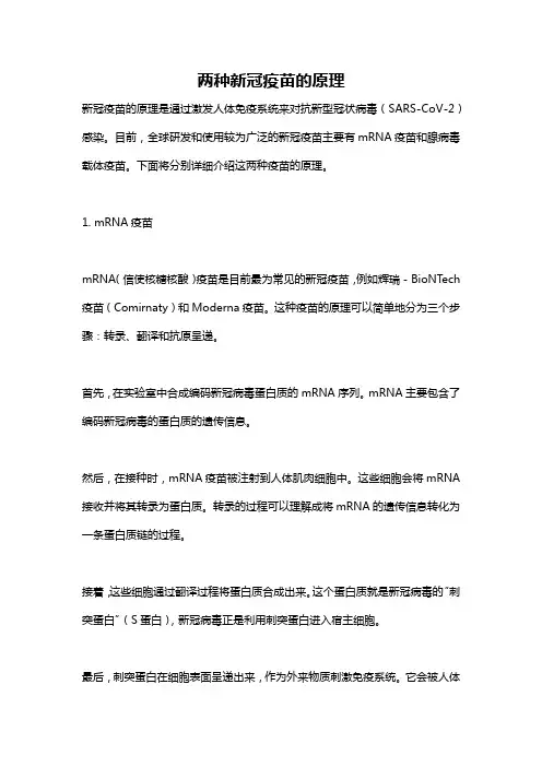 两种新冠疫苗的原理
