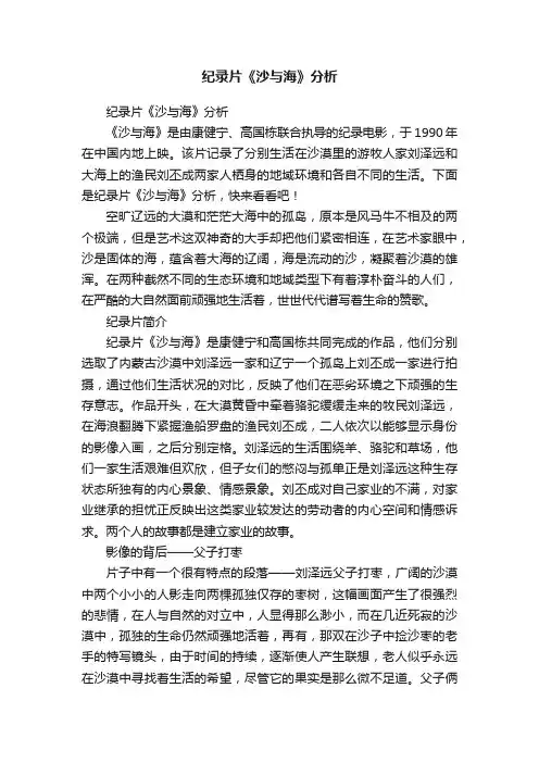 纪录片《沙与海》分析