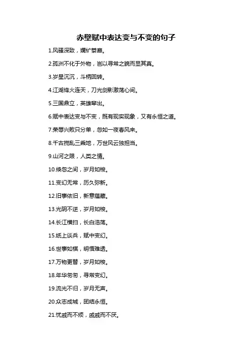 赤壁赋中表达变与不变的句子-概述说明以及解释