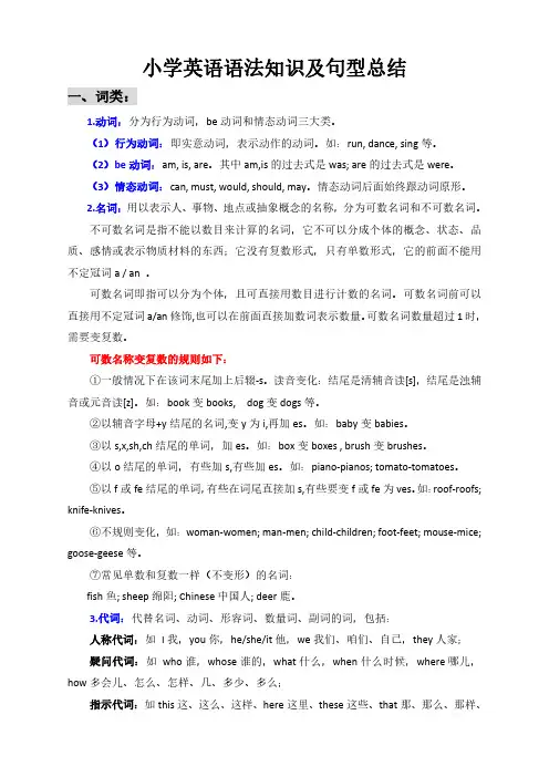 小学英语语法知识总结