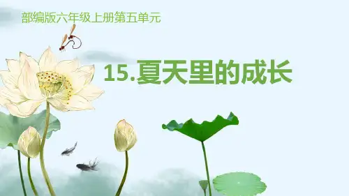 部编人教版六年级语文上册《夏天里的成长》教学课件