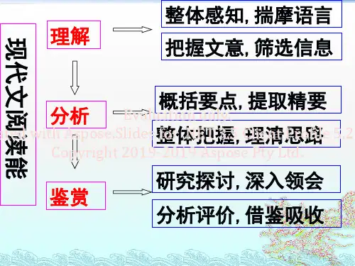 高考语文专题复习课件现代文阅读常见题型及答题模式共30页文档