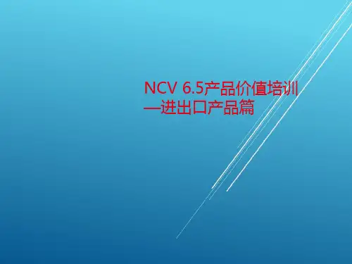 NC65产品价值培训-进出口篇——【用友精品】