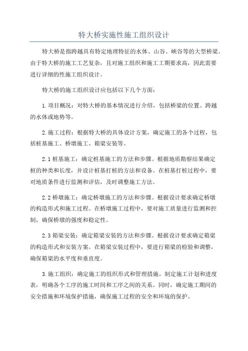 特大桥实施性施工组织设计