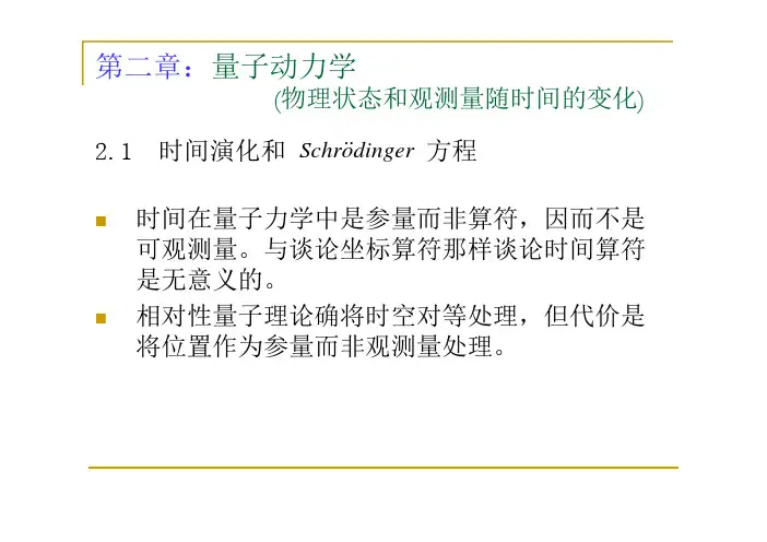 高等量子力学 量子动力学