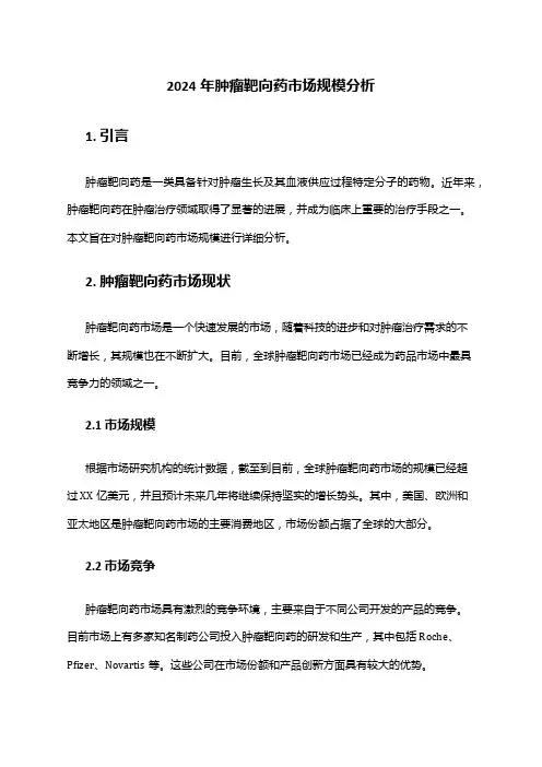 2024年肿瘤靶向药市场规模分析