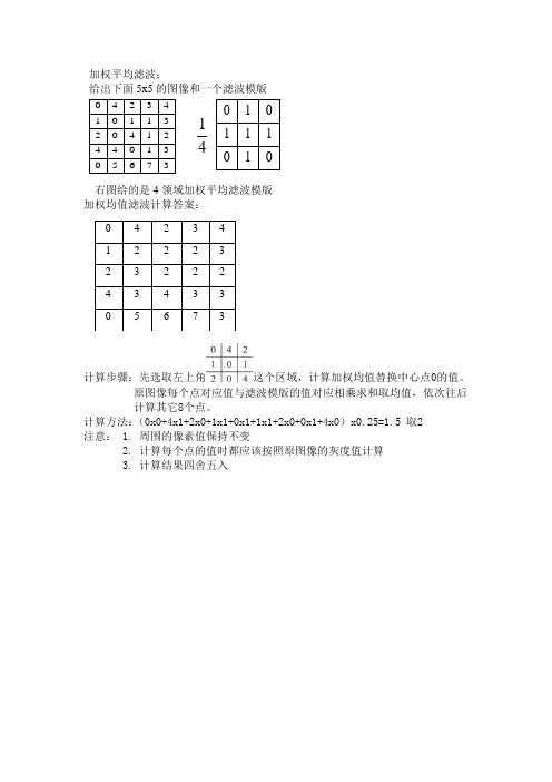 数字图像加权平均滤波与中值滤波计算