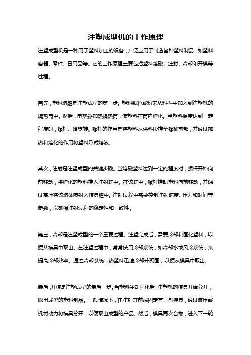 注塑成型机的工作原理