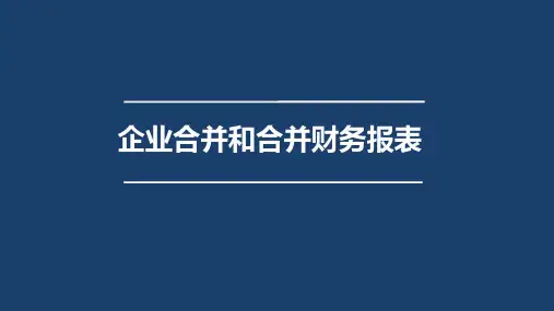 企业合并和合并财务报表操作手册