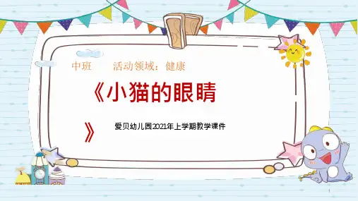 幼儿园中班健康《小猫的眼睛》ppt课件